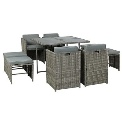 $806 • Buy Gardeon 9 PCS Outdoor Dining Set Table Chairs Patio Lounge Setting Furniture