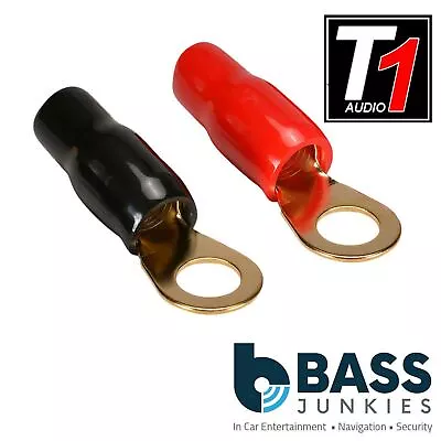 £10.95 • Buy 0AWG Car Battery Power Cable Amplifier Amp Ring Terminals 1 Red - 1 Black G4-17