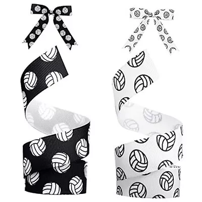 Volleyball Ribbon For Hair Bows Volleyball Girls Sports Craft Ribbon Grosgrain  • $20.65