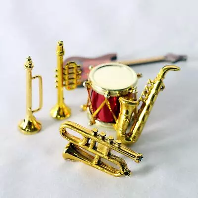 5ps Dollhouse Miniature 1:12 Musical Instrument Mini Drum Accessories Kid Toy • $7.22