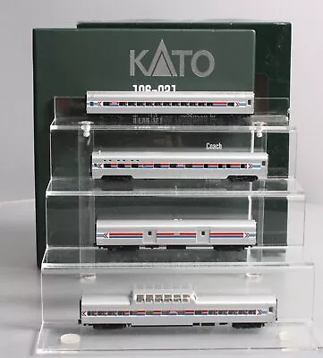 Kato 106-021 N Scale Amtrak Smooth Side Passenger Car Set (Set Of 4) LN/Box • $169.99