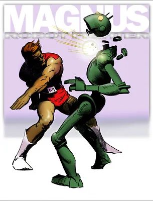 MAGNUS ROBOT FIGHTER! Silver Age Superhero Art SIGNED Print By Mike Hoffman! • $5.95