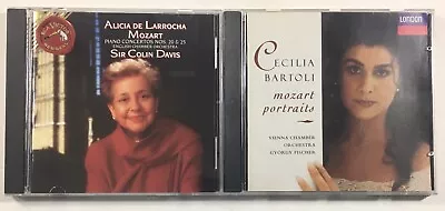 MOZART Portraits CECILIA BARTOLI & Piano Concertos 20 & 25 LARROCHA CD Lot • $7.49