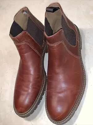 Johnston & Murphy Mens Chelsea Leather Boots Size 11m $249 • $53.88