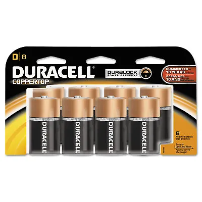 Duracell CopperTop Alkaline Batteries With Duralock Power Preserve Technology D • $19.31