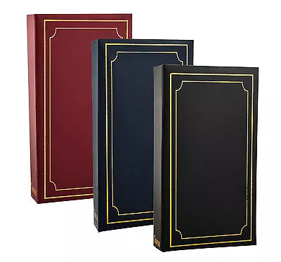 ARPAN Plain 6' X 4' Photo Album With 300 Pockets Black Blue Or Burgundy - • £9.99