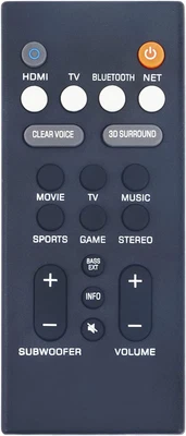 $38.88 • Buy Remote Control For Yamaha Audio Sound Bar YAS-209 YAS-209BL YAS-109 YAS-109BL YA