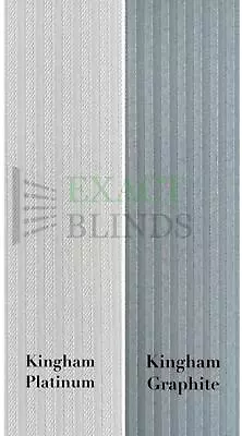*KINGHAM GREY* MADE TO MEASURE VERTICAL BLIND REPLACEMENT SLATS 89mm WIDE • £0.99