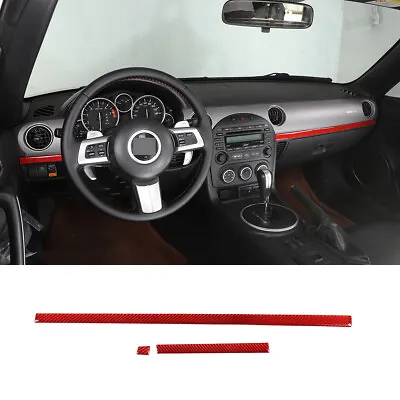 For Mazda MX-5 Miata NC 2009-14 Red Carbon Car Dashboard Trim Decorative Sticker • $20.99