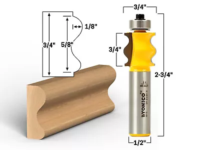 3/4  Picture Frame Molding Router Bit - 1/2  Shank - Yonico 16115 • $15.95