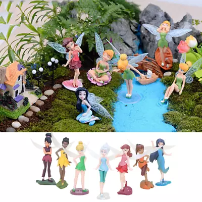 2 Styles Tinkerbell Fairy Princess Action Miniature Figure Cake Topper Doll Toy • £5.69