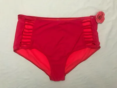 Coral Tropics By Apollo  Swimsuit Bottoms Neon Coral Size 3x Sexy  • $14.99