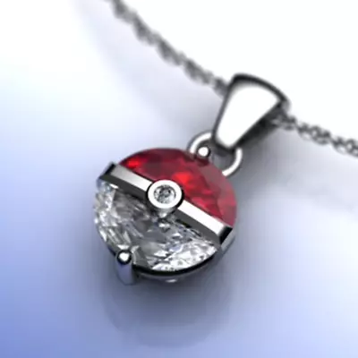 Pokeball Pokemon Necklace Pendant Kids Toy Fancy Dress Up Jewellery Pikachu  • £8.99