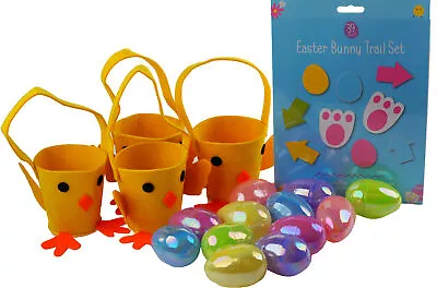 Easter Egg Hunt Complete Kit - 4 X Chick Baskets Egg Capsules Signs Arrows • £11.99