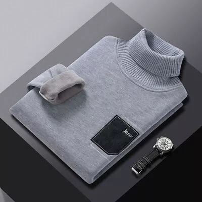 Mens Turtleneck Pullover Sweater For Men's Soft And Warm Wnter Knit Sweater Tops • $40.18