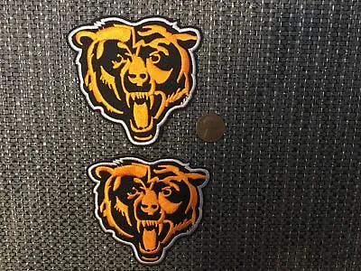 (2) CHICAGO BEARS Embroidered Iron On  Patches Patch Lot Vintage NFL 3” X 3” • $7.99