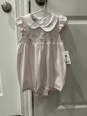 NWT Magnolia Baby Arthur & Anna Smocked Collared Bubble Pink 3T • $48