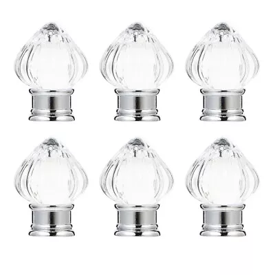  6 Pcs Handle Acrylic Cupboard Knobs Vintage Door Transparent • £9.98