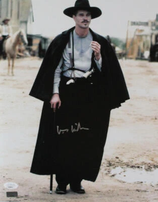 $169 • Buy Val Kilmer Autographed Tombstone 11x14 W/Cane Photo -JSA *Silver