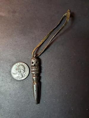 Buddhist Iron Pendant Citipati Phurba Skull Dagger Nepal 2.5  Height  • $28.12