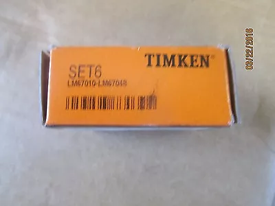 Timken Set 6 Set6 (LM67048 LM67010)Bearing Cone/Cup Set One Bearing One Race • $17.99