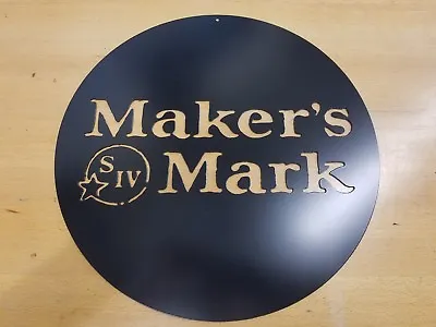 Maker's Mark Metal Wall Art Plasma Cut Home Decor Gift Idea Bourbon Whiskey • $56.99