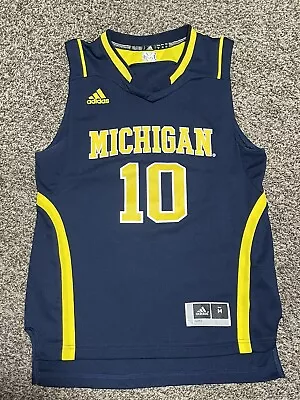 Adidas Michigan Wolverines Basketball Jersey #10 Youth Medium Blue • $23.99