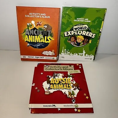 Woolworths Aussie Animals   Ancient Animals & World Explorers Incomplete Sets • $14