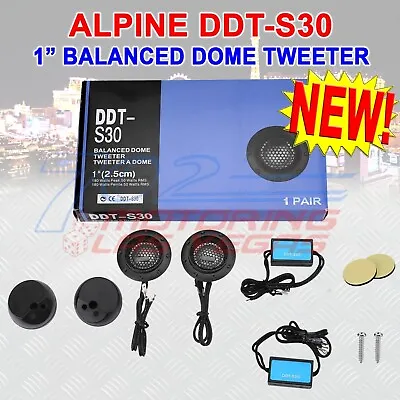 Pair Alpine Ddt-s30 360w 2.5cm 1  Soft Dome Balanced Car Audio Speakers Tweeters • $9.44