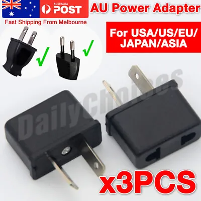 $5.29 • Buy 3 PCS US USA EU EURO ASIA To AU AUS AUST AUSTRALIAN POWER PLUGs TRAVEL ADAPTER