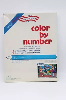 VNTG VENUS PARADISE  AMERICAN HOLIDAYS  COLOR BY NUMBER SET 10 Pics ~NEW SEALED • $149.99