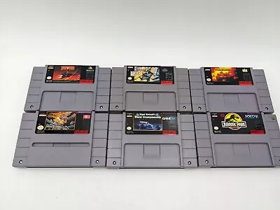 Lot Of 6 SNES Carts Urban Strike Turn And Burn Wing Commander Battletank + More • $32.99