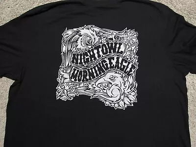 SET MECHANICS Night Owl Morning Eagle T-SHIRT Mens 2XL Band Tour Concert Music • $20