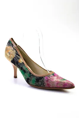 Miu Miu Women's Pointed Toe High Heel Floral Pumps Multicolor Size 37.5 • $85.39