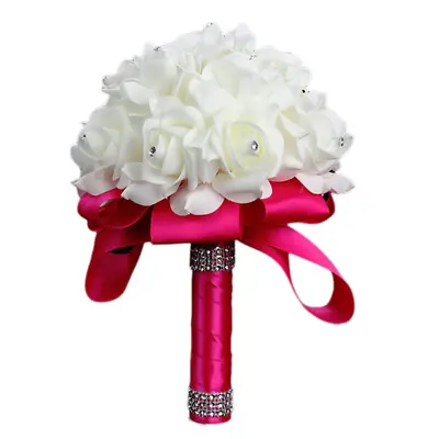 Wedding Fake Flowers Bridal Bouquets Bridesmaid Rose Centerpiece Bride Hydrangea • $15.38