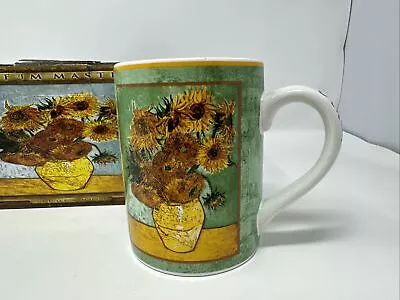 Museum Masters Vincent Van Gogh Set Of 4 Ceramic Coffee MUGS SUNFLOWERS  NEW • $29.99