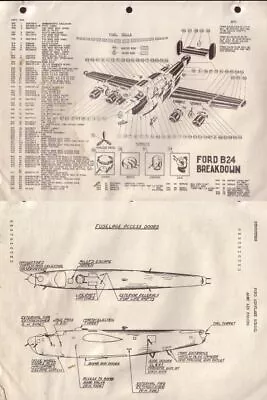 Consolidated B-24 Liberator Maintenance Mechanical Manual Willow Run 1940's WW2 • $9.96