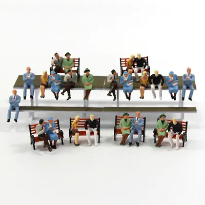 24pcs Model Railway O Scale Seated Figures 1:50 Sitting People 6 Different Poses • $11.99
