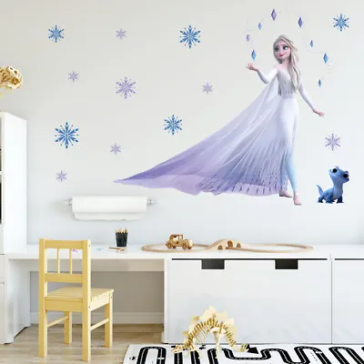 Disney Princess Elsa Anna Frozen Wall Sticker Art Kids Children's Room Large • £6.99