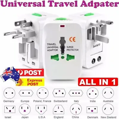 International Universal Travel Power Adapter Convertor Plug Power US/UK/AU/EU AU • $9.88