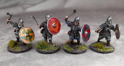 £39.99 • Buy VIKING HIRDMEN WITH AXES #3, Pro Painted 28mm Miniatures, Saga, Dark Ages