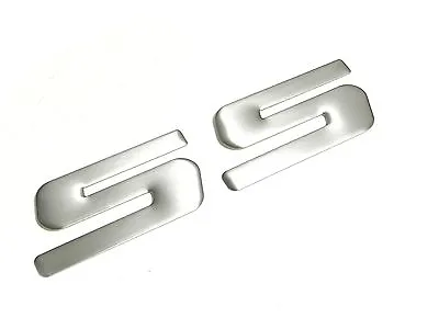 3 Silver Ss Emblem Badge Decal For Chevrolet Chevy Silverado Pick Up S10 • $23.95