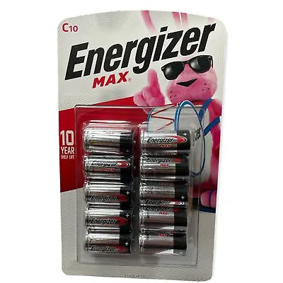 Energizer C Batteries Max C Cell Battery Premium Alkaline 10 Count • $17.14