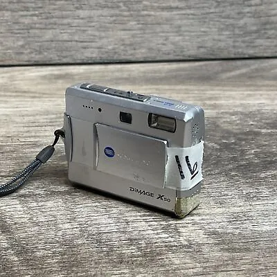 Konica Minolta Dimage X50 Silver 5.0 MP 2″ LCD 2.8X Optical Zoom Digital Camera • $29.99