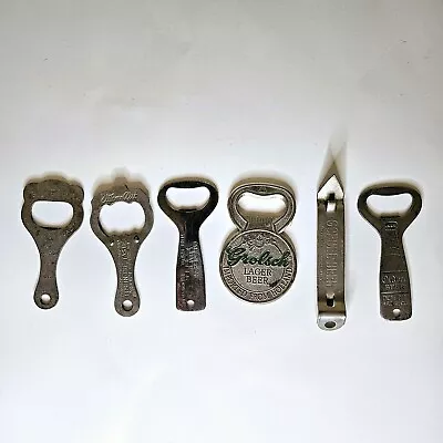 Vintage Beer Bottle Opener Lot 6 Openers GROLSCH OLDBRU GOEBEL CHAMPAGNE VELVET • $34.99