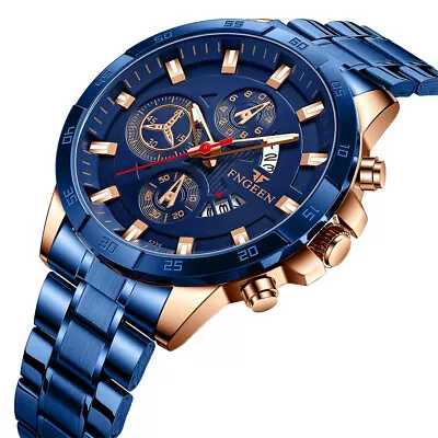 $15.86 • Buy FNGEEN Men Watch Stainless Steel Quartz Classic Business Wristwatch