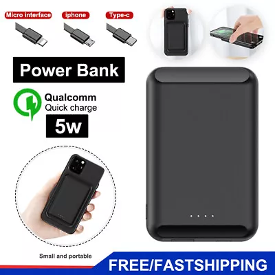 Wireless Charger 9000000mAh Portable Power Bank Fast Charging Magnetic Battery • £8.99