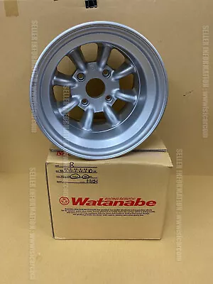 RS WATANABE EIGHT SPOKE R-TYPE WHEEL X1pc 13x10 PCD 114.3 4H SILVER METALLIC Jdm • $915.77