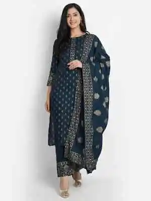 Designer Beautiful Tunic Kurti Set Indian Party Wear Kurta Palazzo Set Clothes • $83.57