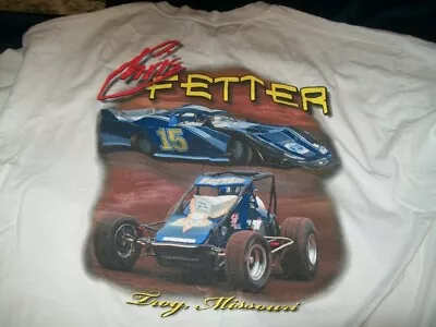 Vintage CHRIS FETTER USAC Silver Crown T-Shirt XL World Of Outlaws Sprint Car • $9.99